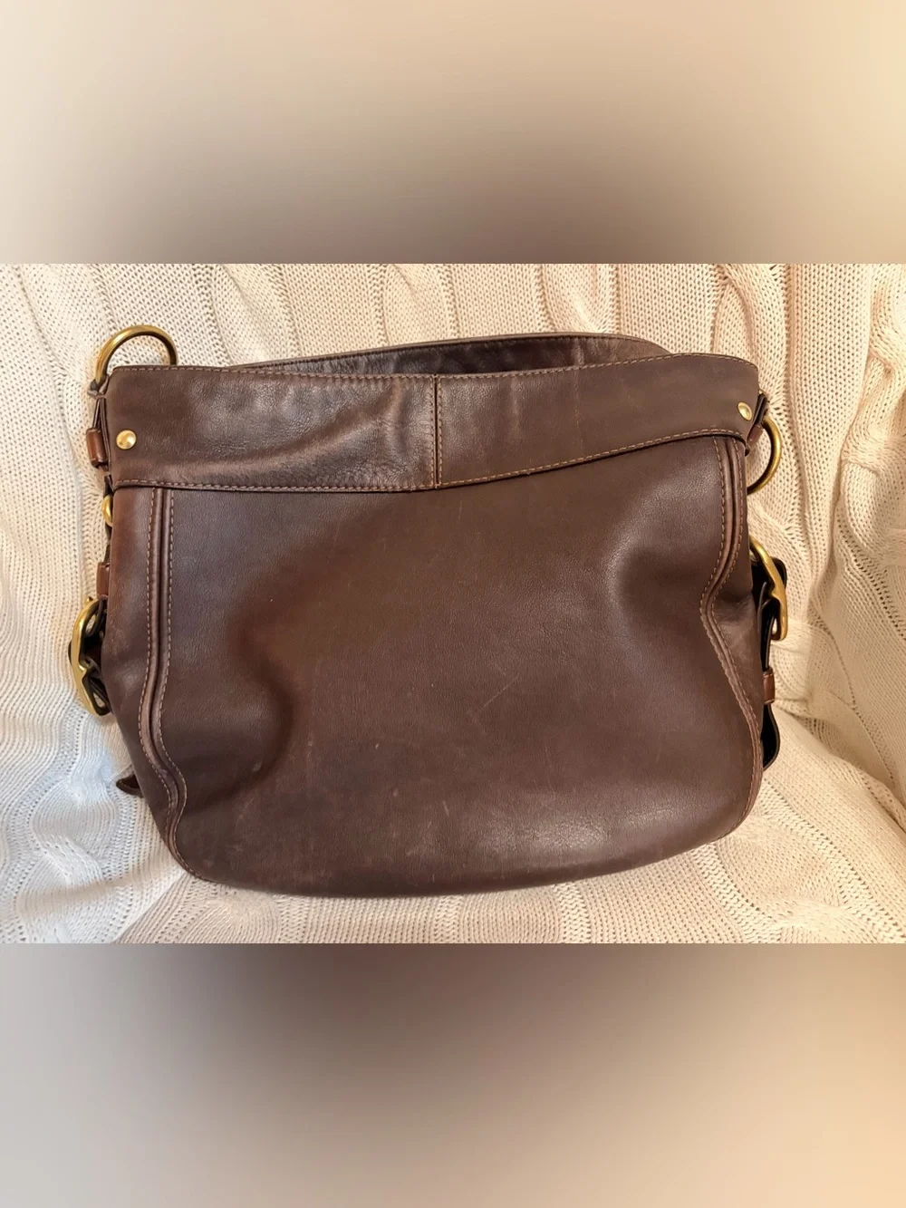 Coach Vintage Carly Dark Brown Leatherware Shoulder Bag  12669 - Picture 2 of 10